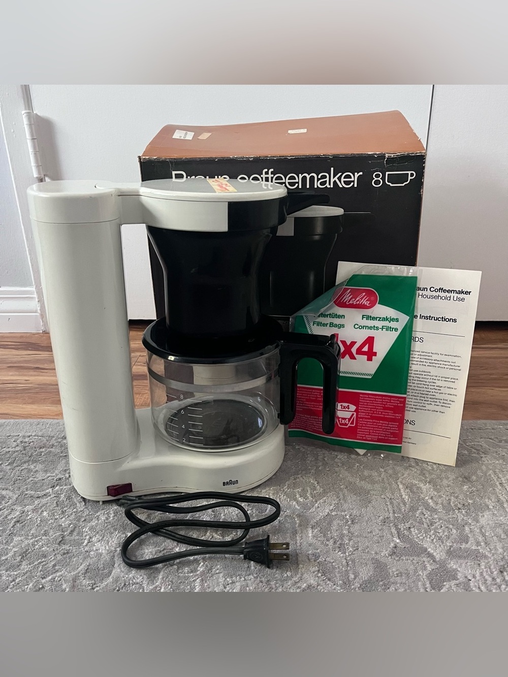 Braun KF35 Type 4052 8-Cup Coffee Maker Works Germany Vintage Tested